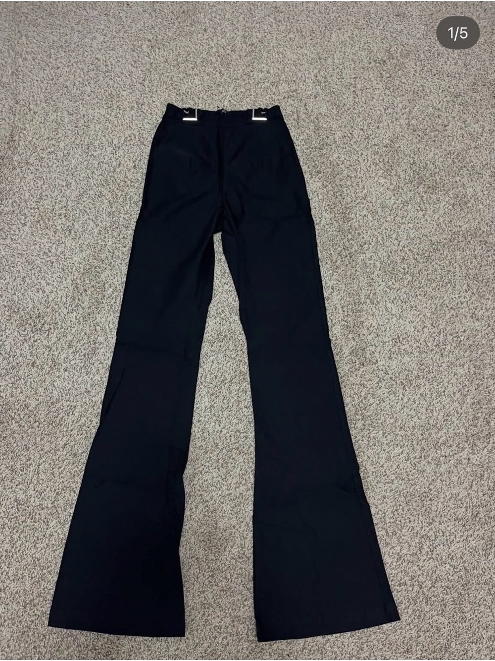 White Fox Boutique Black High-Waist Wide-Leg Trousers
